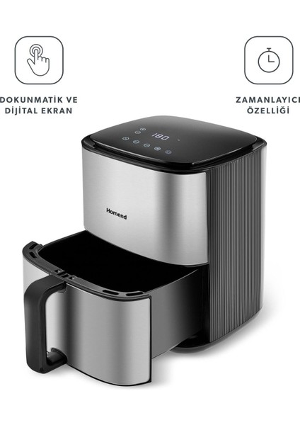 8 Programlı, 4,2 Litre Inox Airfryer, Yeşil, Sağlıklı ve Pratik Kullanım fiyatları