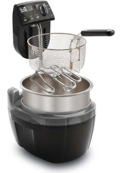 2300 W Turbo Fritöz, Çıkabilir Hazne, Şık Siyah Tasarım indirimleri