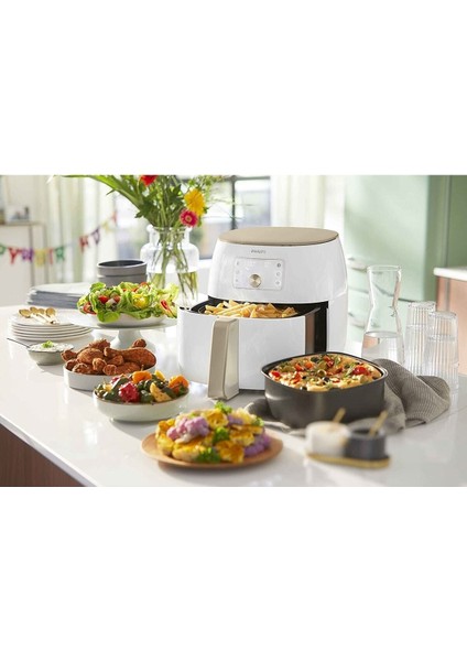 Smart Sensing Airfryer, LED Ekran, 2250 W, Beyaz, 7,3 L, Aksesuar Hediyeli fırsatları