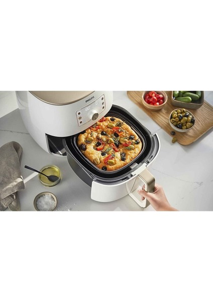 Smart Sensing Airfryer, LED Ekran, 2250 W, Beyaz, 7,3 L, Aksesuar Hediyeli indirimleri