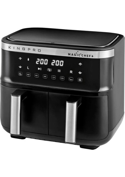 Çift Havalı Pişirme Robotu, Siyah, Çok Fonksiyonlu Elektronik Cihaz