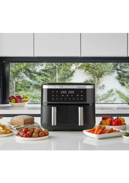 Çift Havalı Pişirme Robotu, Siyah, Çok Fonksiyonlu Elektronik Cihaz indirimleri