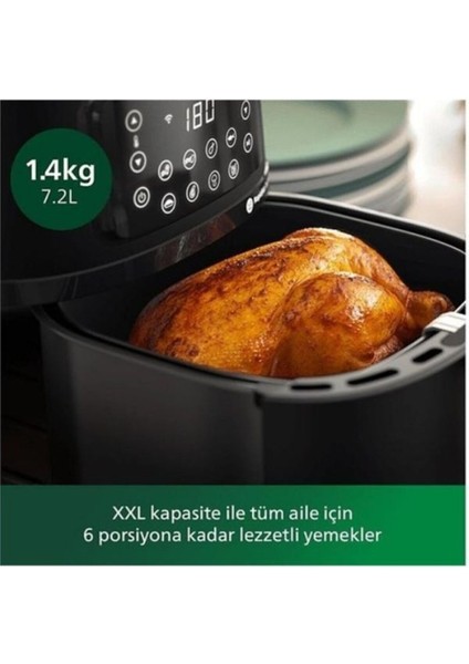 Siyah Xxl Dev Boy Airfer 7,2 L, Izgara, Uzaktan Programlı, %40 Daha Hızlı, Wifi, Alexa modelleri