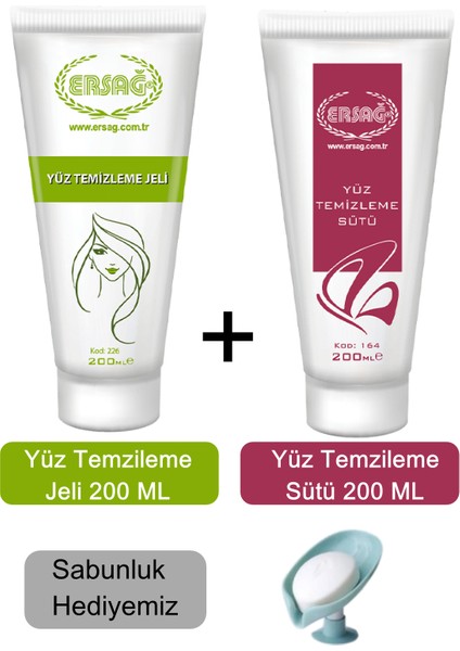 Yüz Temizleme Jeli 200ML ve Yüz Temizleme Sütü 200ML - Sabunluk Hediyemiz 164-2264