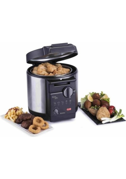 Küçük ve Şık 2,2l 1600W Siyah Fritöz ile Lezzetli Yemekler Hazırlayın fiyatları