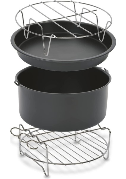 Siyah Kolay Fry Xl Aksesuar Seti - Çoklu Parça, Kullanışlı ve Dayanıklı