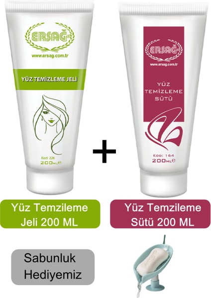 Yüz Temizleme Jeli 200ML ve Yüz Temizleme Sütü 200ML - Sabunluk Hediyemiz 164-2262