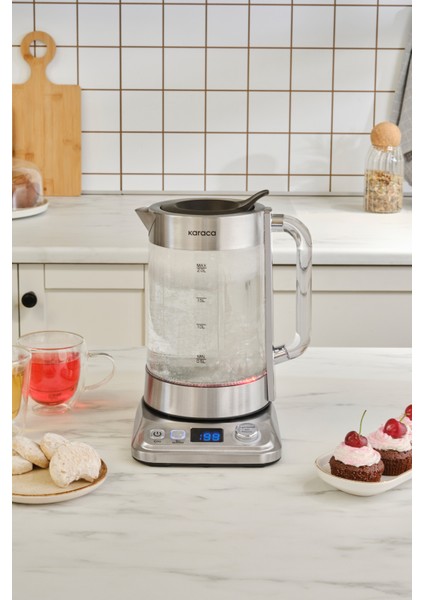 Gri Refika Xl Cam Çay Makinesi, Şık ve Kullanışlı Tasarım ile Keyifli Çay Keyfi fırsatları