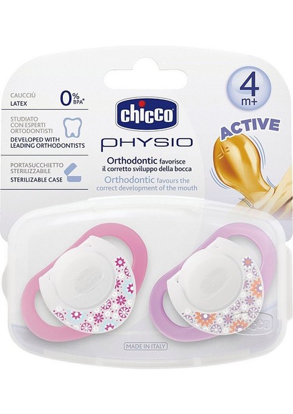 Chicco Physio Kauçuk Emzik 4+ Ay - Pembe