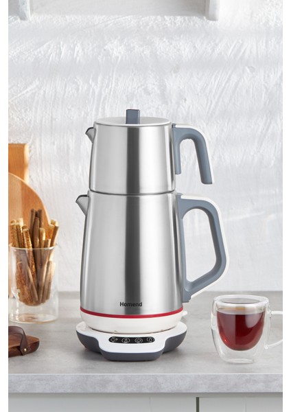 Dijital Konuşan Çay Makinesi, Dokunmatik Bazalı, Kullanışlı ve Şık Tasarım