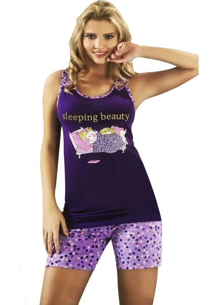 Kadın Baskılı Şort Takım 40009