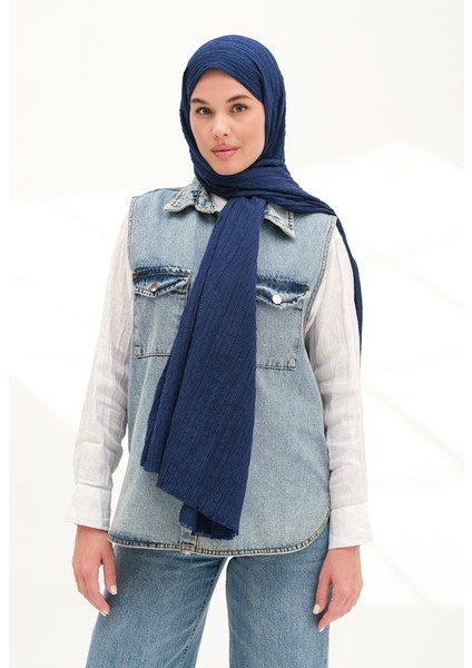 Modal Gofre Şal Lacivert fırsatları
