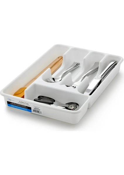 Mainstays Çatal Bıçak Kaşık Düzenleyici – 5 Bölmeli – 34 cm – Beyaz fiyatları