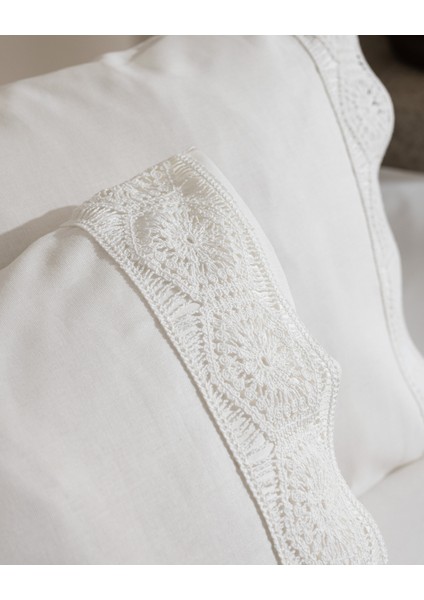 Eolya King Size %100 Pamuk Chambre Nevresim Takımı - Beyaz