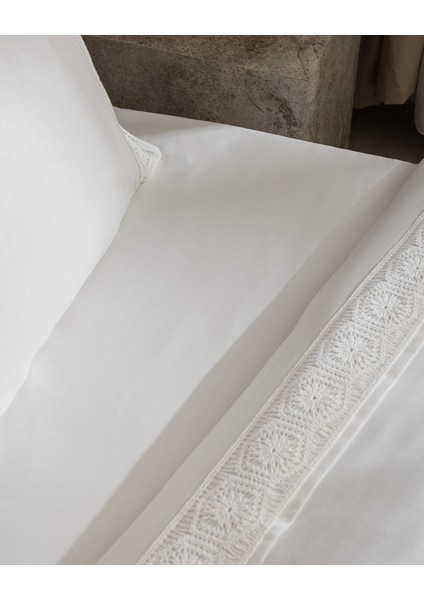 Eolya King Size %100 Pamuk Chambre Nevresim Takımı - Beyaz