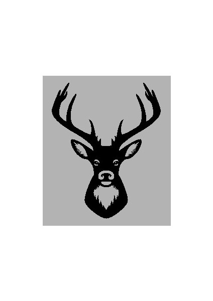 Ahşap Işleme Duvar Süsü- Ceylan Başı 15 cm x 18 cm