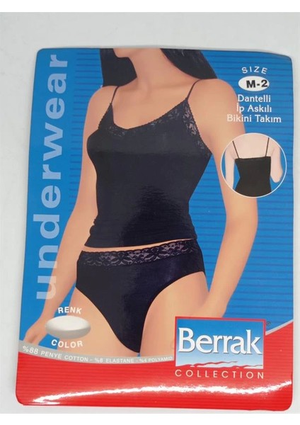 Kadın Dantelli Ip Askılı Atlet ve Bikini TAKI2044