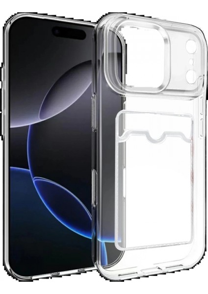 Apple iPhone 17 Pro Kart Şeffaf Silikon - Şeffaf