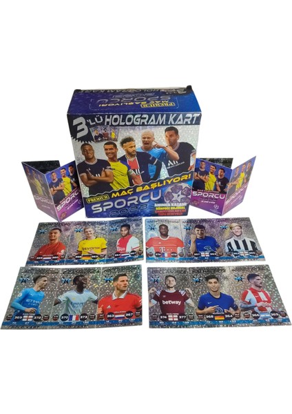 Sporcu Premium Maç Başlıyor 2023 Sezonu 20 Jelatin 60 Hologramlı Futbolcu Kartı Hediyelik modelleri