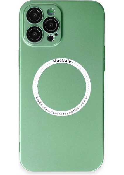 iPhone 12 Pro Kılıf Jack Magneticsafe Lens Silikon - Yeşil