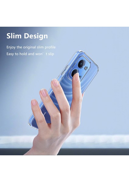 Xiaomi Redmi 15C Kılıf Kamera Çıkıntılı Korumalı Yumuşak Şeffaf Silikon + 9h Ekran Koruyucu Cam Set 2in1 modelleri