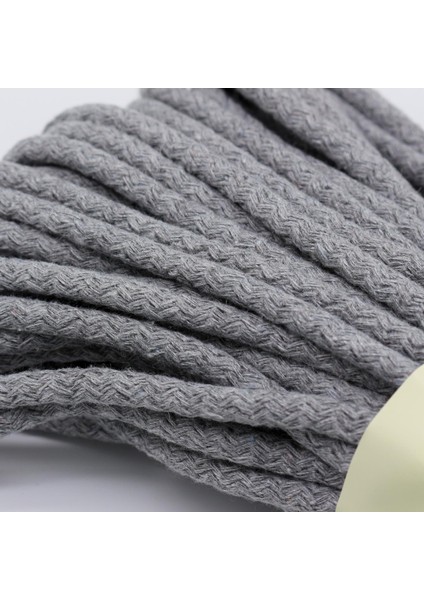 Dolgulu Pamuk Kordon | Tress Kordon Ip 8mm 30MT Gri - 1 Adet fiyatları