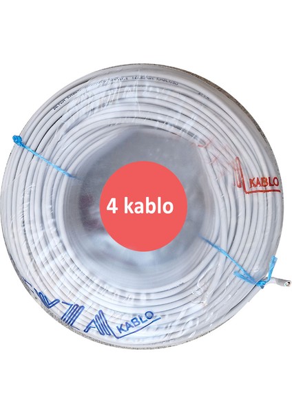 Dahili Pdv Telefon Kablosu Kırmızı Bakır 4 Kablo 100M