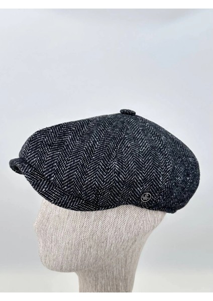 Kışlık Kasket Şapka – Şık Balıksırtı Dokuma