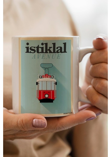 Istanbul- Istiklal Baskılı Premium Kupa Bardak