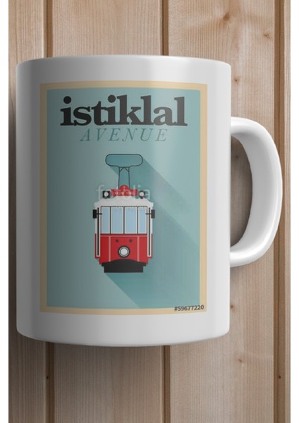 Istanbul- Istiklal Baskılı Premium Kupa Bardak fiyatları