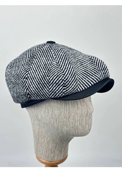 Kışlık Kaşe Kasket Şapka – Deri Siperlikli Modern Model fiyatları