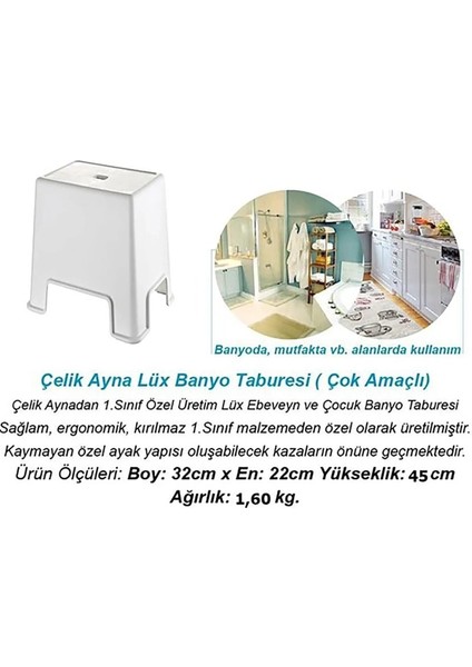 Büyük Boy Banyo Taburesi ROYALEKS-129 modelleri