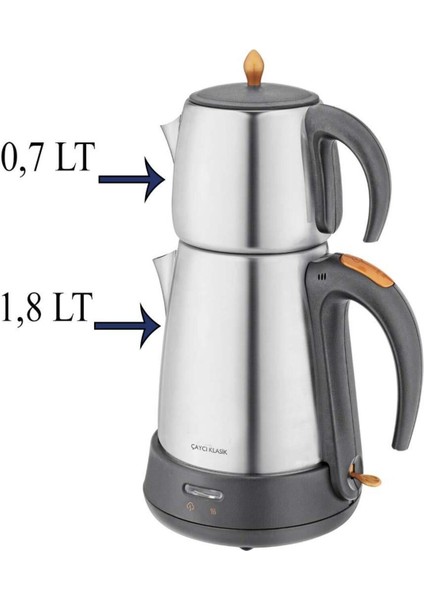 Gri Elektrikli Çelik Çay Makinesi, Hızlı ve Pratik Çay Demleme Cihazı modelleri
