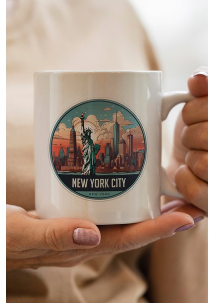 New York Baskılı Kupa Bardak