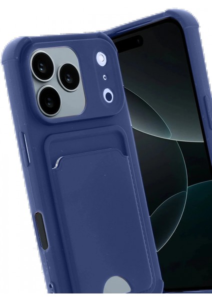 Apple iPhone 17 Pro Max Kelvin Kartvizitli Silikon - Lacivert fiyatları