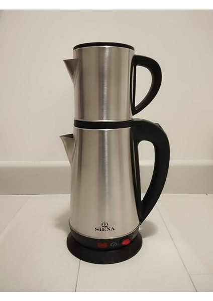 Gri Çelik Çay Makinesi, Dayanıklı ve Şık Tasarım