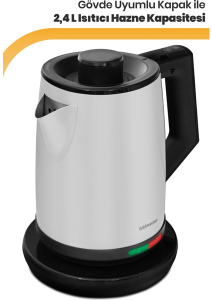 2200W Paslanmaz Çelik Çay ve Su Isıtıcı, Damlatmayan, Şık ve Dayanıklı Tasarım modelleri