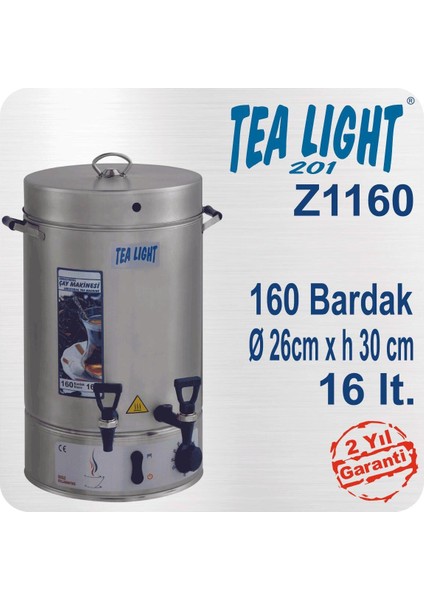 Gri Tealight Çay Makinesi, 160 Brd, 16 Lt, Yüksek Performans ve Şıklık Sunar fiyatları