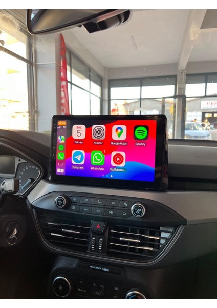 Blueway Ford Focus 5(2019-2022)-9''ANDROİD Gerçek 4+64 Gb/4 Çek-1.6ghz-Ön Kayıt Kamera-Wifi-Bt-Kablosuz Carplay-Hd Kamera Hediyeli