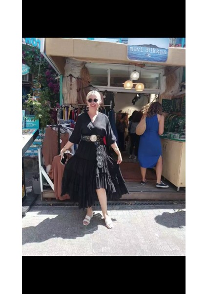 Otantik Uzunluk Ayarlı Geniş Şık Bel Kemeri