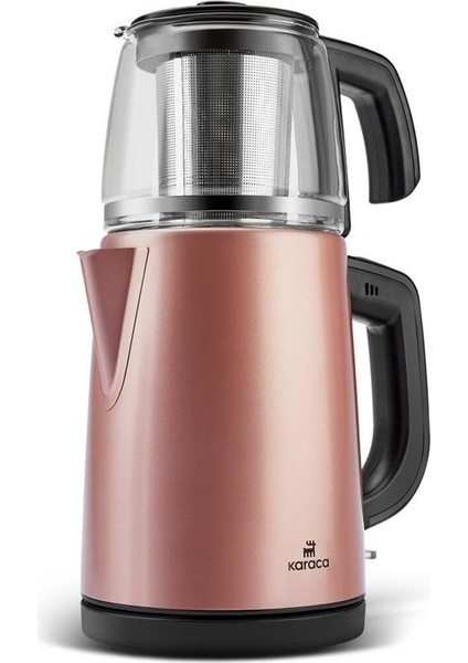 Paslanmaz Çelik Rosegold 2'li Çay ve Su Isıtıcı Seti indirimleri