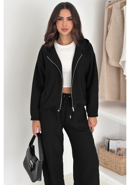 Kadın Fermuarlı Kadife Dokuma Takım – Sportif & Günlük Konfor fiyatları