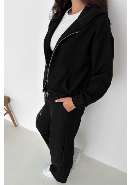 Kadın Fermuarlı Kadife Dokuma Takım – Sportif & Günlük Konfor fırsatları