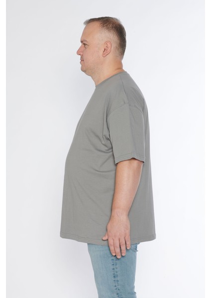 Erkek Bisiklet Yaka %100 Pamuk Oversize T-Shirt indirimleri