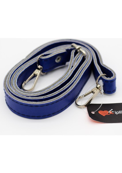 Papağanlı Ayarlı Deri Çanta Sapı 20MMX75CM Saks Mavi - 1 Adet