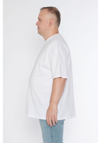 Erkek Bisiklet Yaka %100 Pamuk Oversize T-Shirt indirimleri