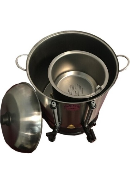 Paslanmaz Çelik Çay Otomatı, Çift Musluklu, Endüstriyel Semaver, 120 Bardak fiyatları