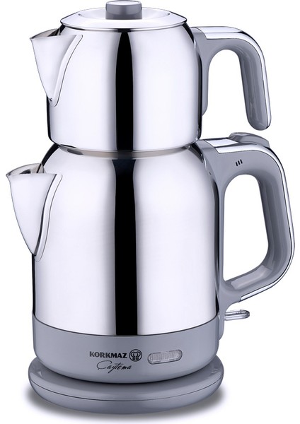Inox Gri Elektrikli Çaydanlık 1.7 Lt, Şık ve Kullanışlı Ev Gereci