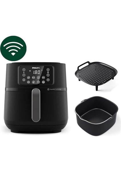7,2l Renkli Airfryer Xxl, Rapid Air Teknolojisi ve Çok Fonksiyonlu Pişirme fırsatları