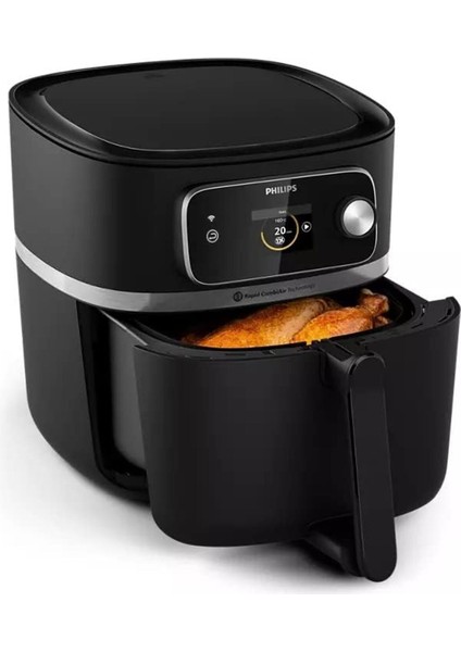 Geniş ve Güçlü Hava Fritöz 8.3l, 2200W, Siyah, Termometre ile Komplet Set fırsatları